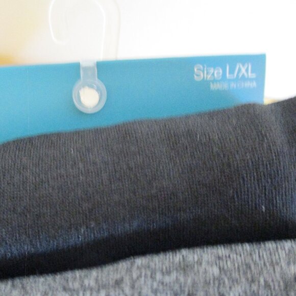 NWT Aerosoles Footless Fleece Lined Tights, 2 pk. Black & Gray Size Large/XLarge - Picture 4 of 12